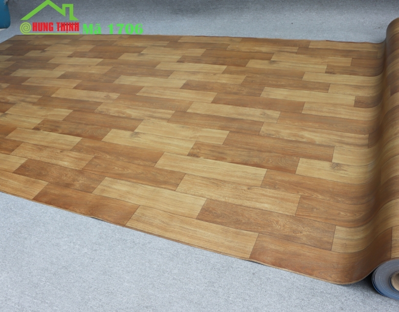 Cuộn lót sàn nhựa vân gỗ mã 1706