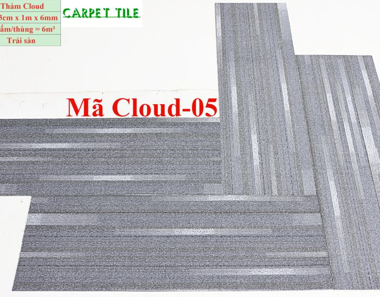 Thảm tấm đế cao su pvc mã Cloud