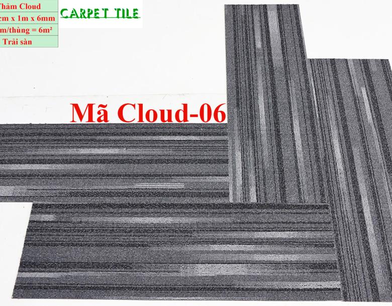 Thảm tấm đế cao su pvc mã Cloud
