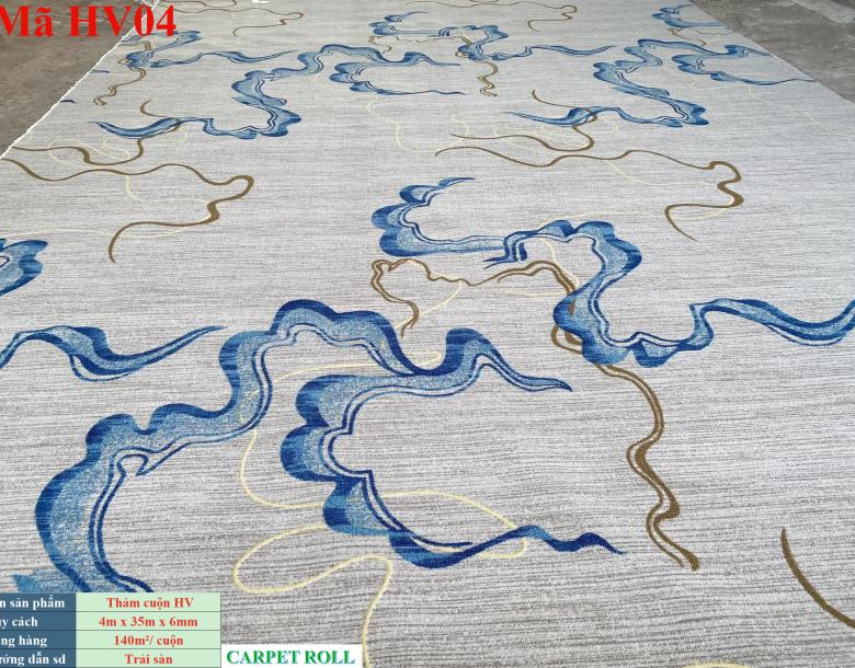 Thảm cuộn hoạ tiết 3D mềm mại, HV04