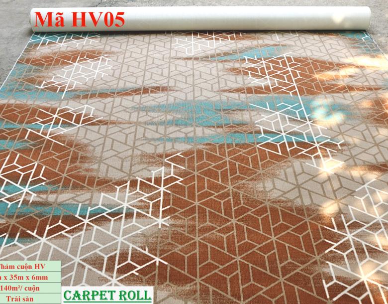 Thảm cuộn họa tiết 3d, Nâu HV05